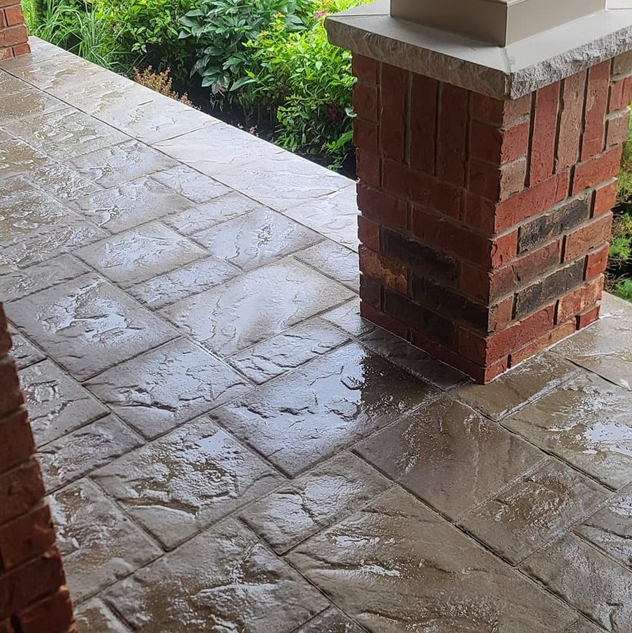 Gears Exteriors wet stone patio